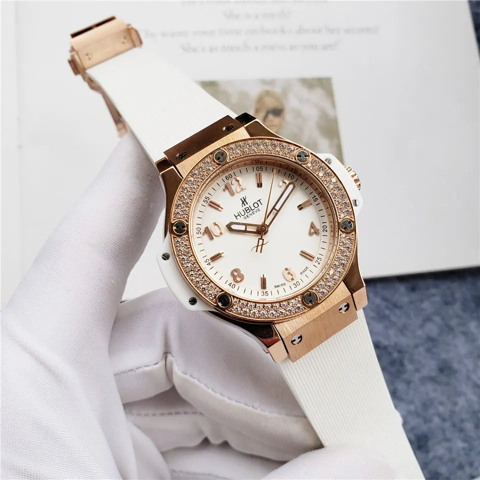 diamond Hublot Rose Gold White - Hình 10