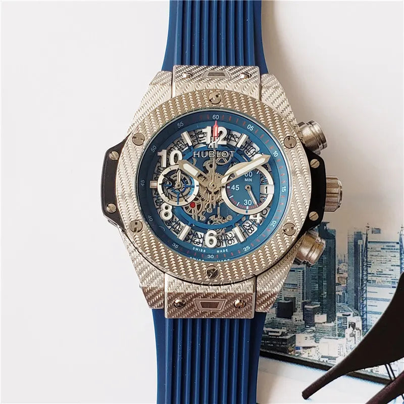 Hublot Blue Skeleton Titanium