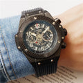 black Hublot Carbon Fiber Chronograph