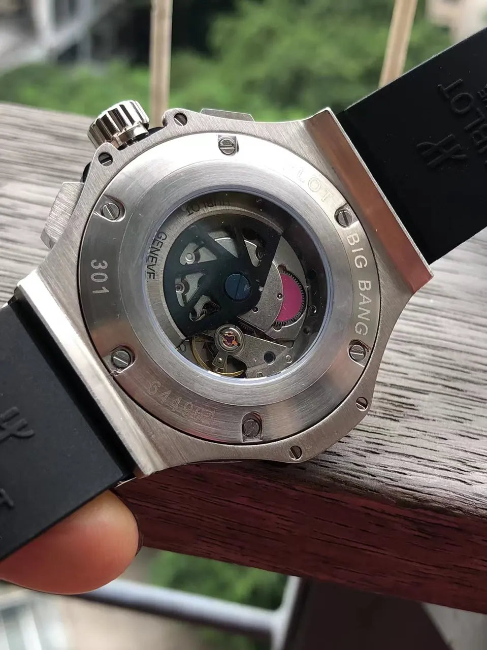 Hublot Black Rubber Strap - Hình 2
