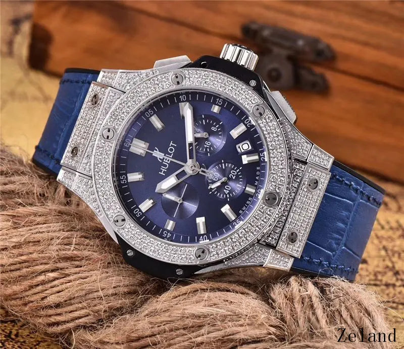 Hublot Blue Diamond Chronograph - Hình 3