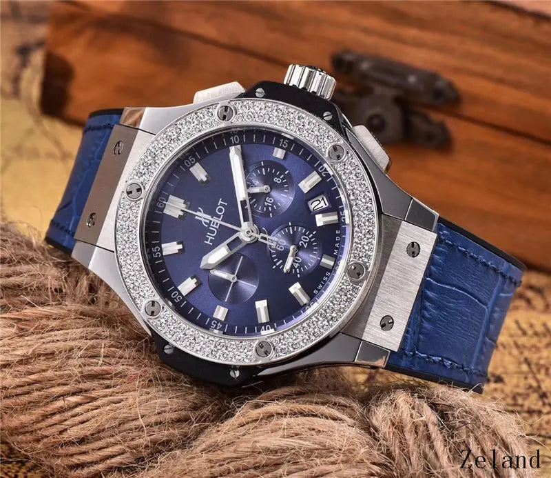 Hublot Blue Diamond Chronograph - Hình 4