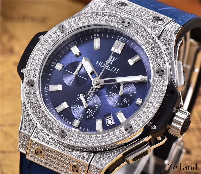 Hublot Blue Diamond Chronograph