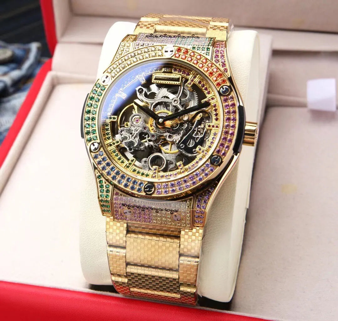 Hublot Rainbow Diamond Gold