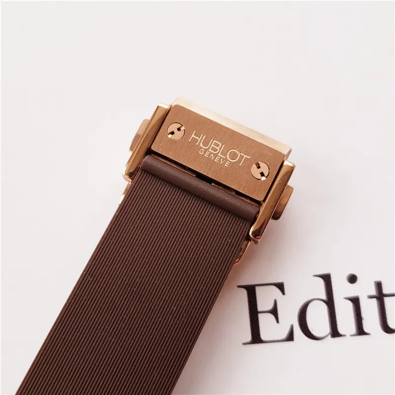 Hublot Brown Dial Diamond - Hình 3