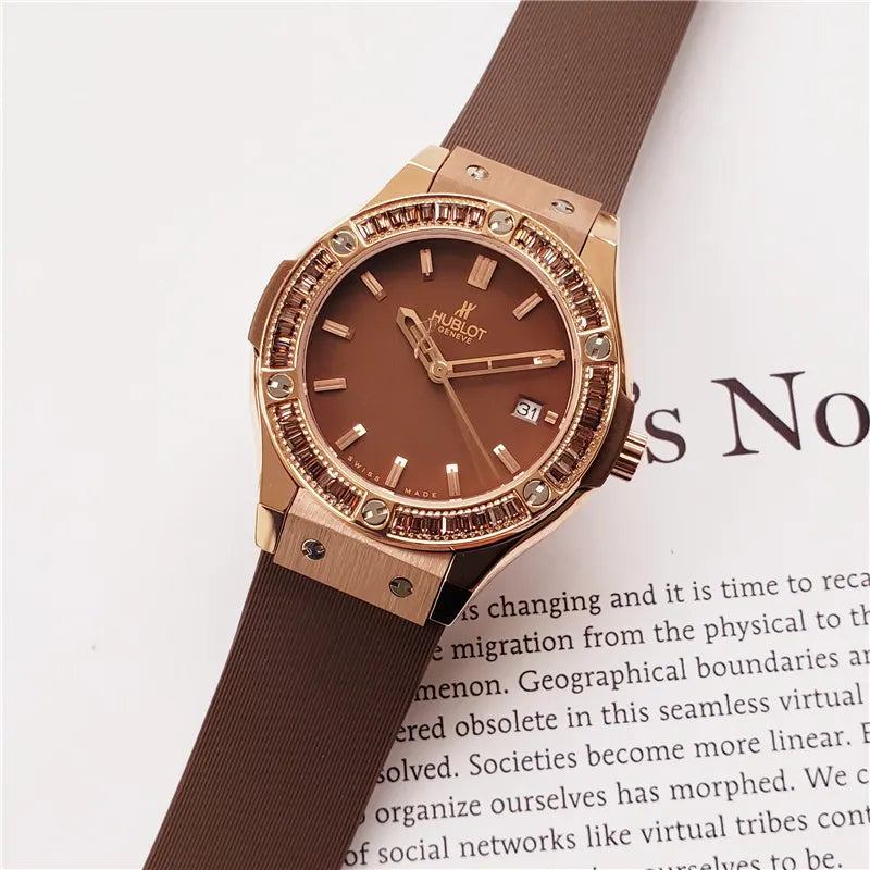 Hublot Brown Dial Diamond - Hình 6