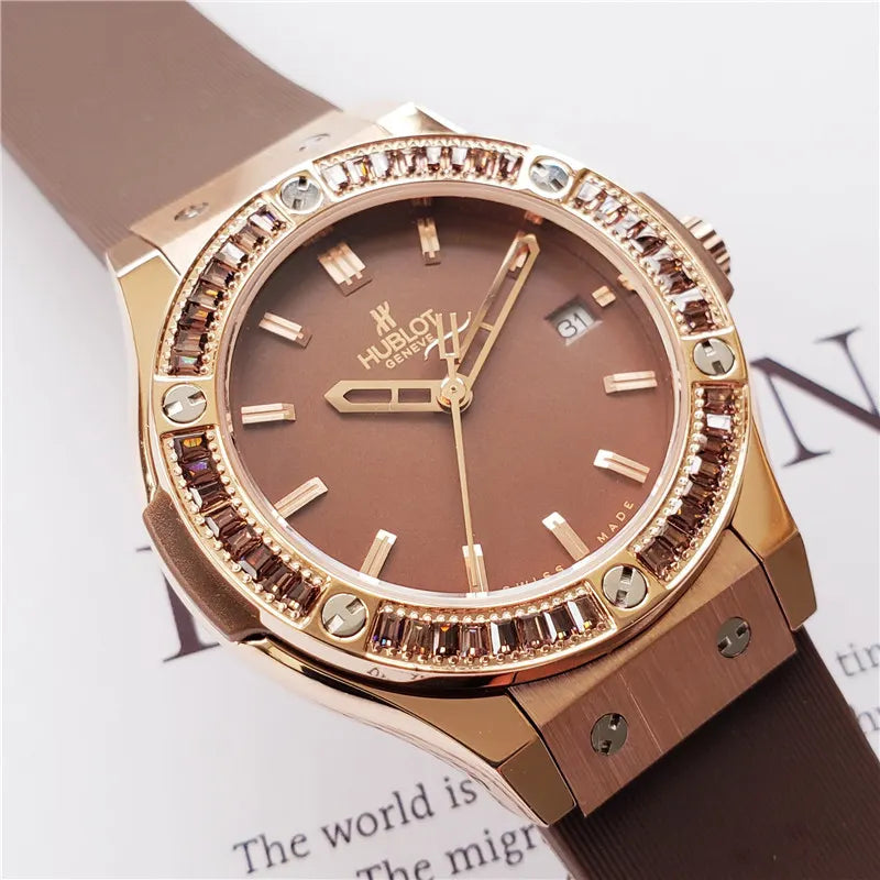 Hublot Brown Dial Diamond