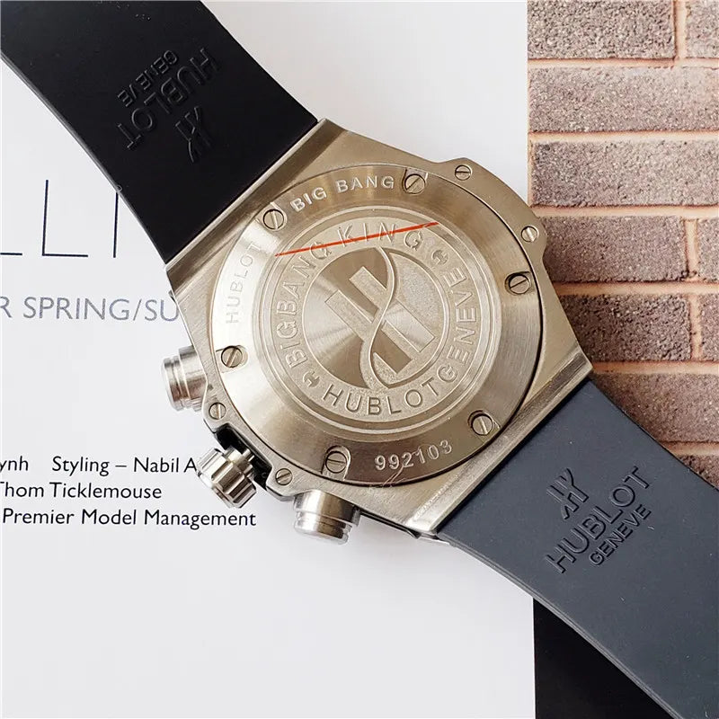 big Hublot Gold Black Rubber - Hình 3