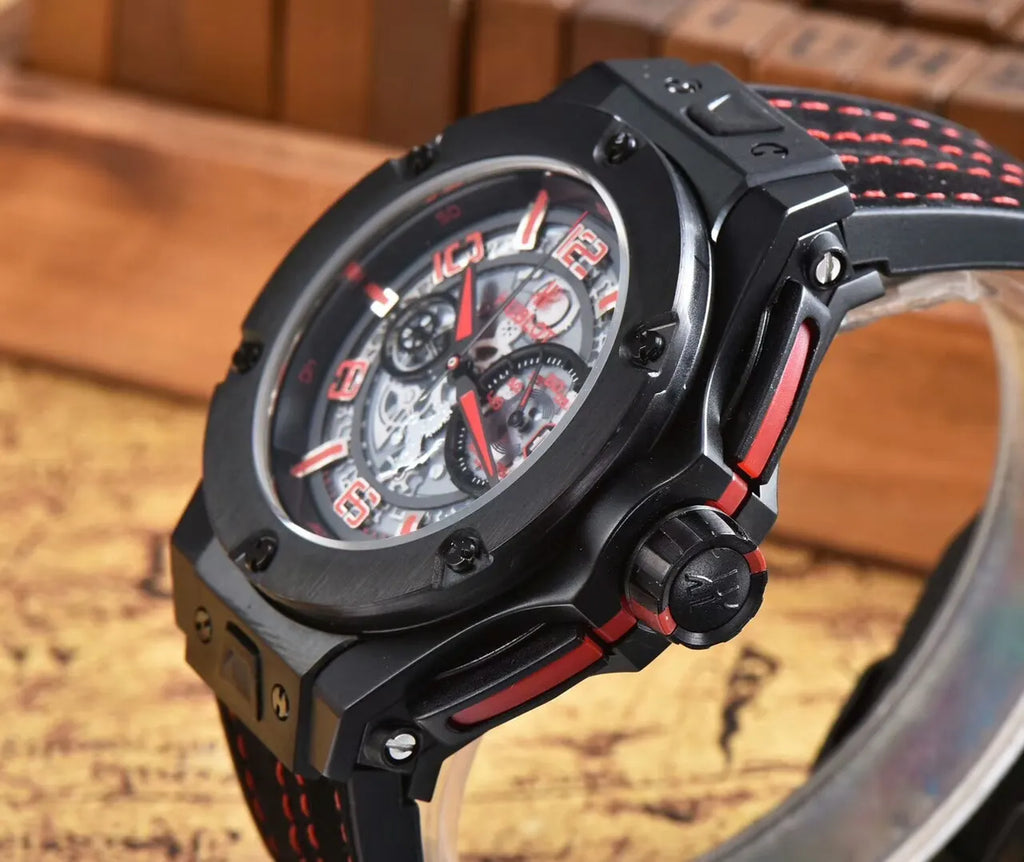 Hublot Gray Skeleton Dial Watch - Hình 2