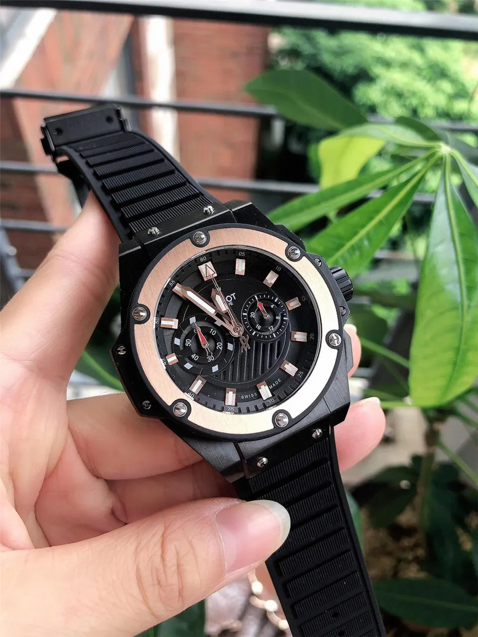 Hublot White Dial Leather - Hình 2