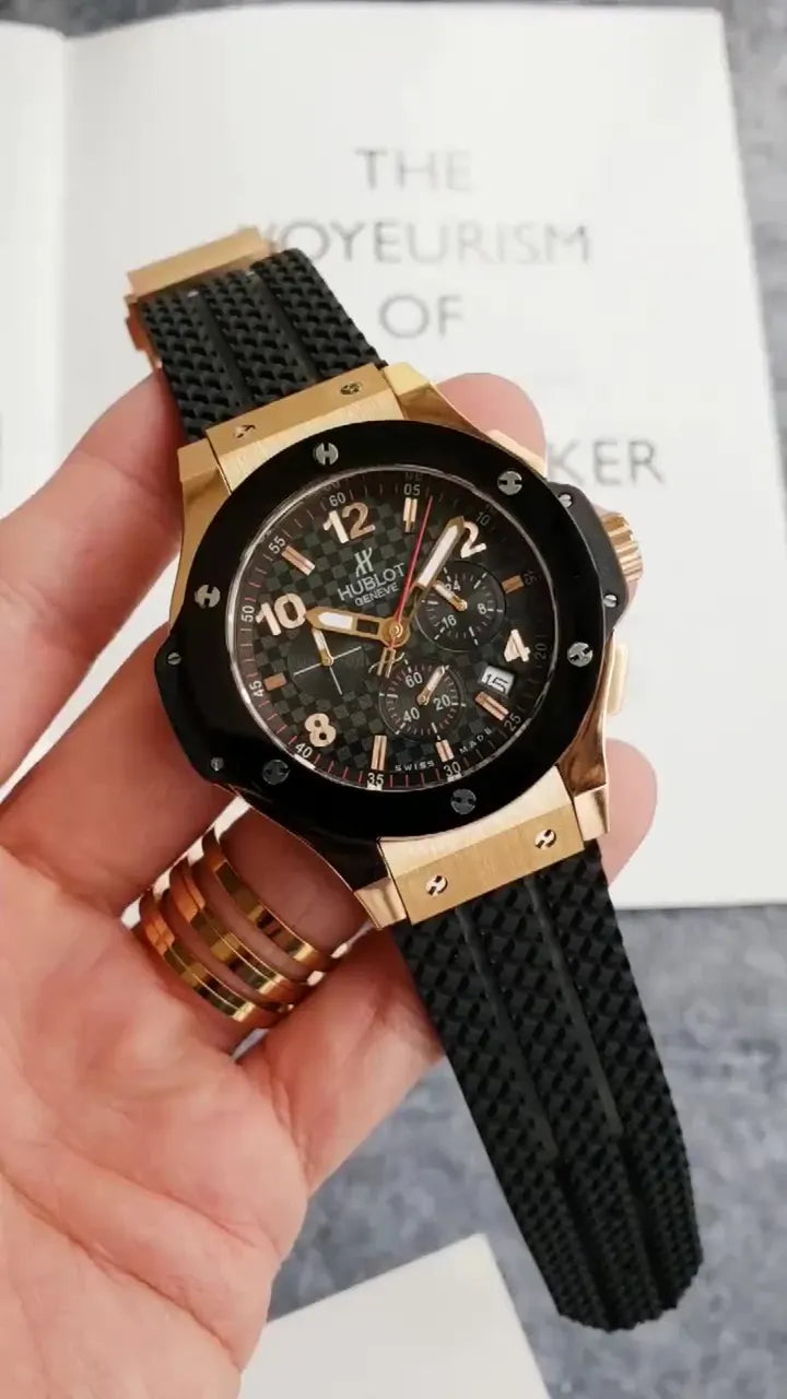 Hublot Gold Black Rubber