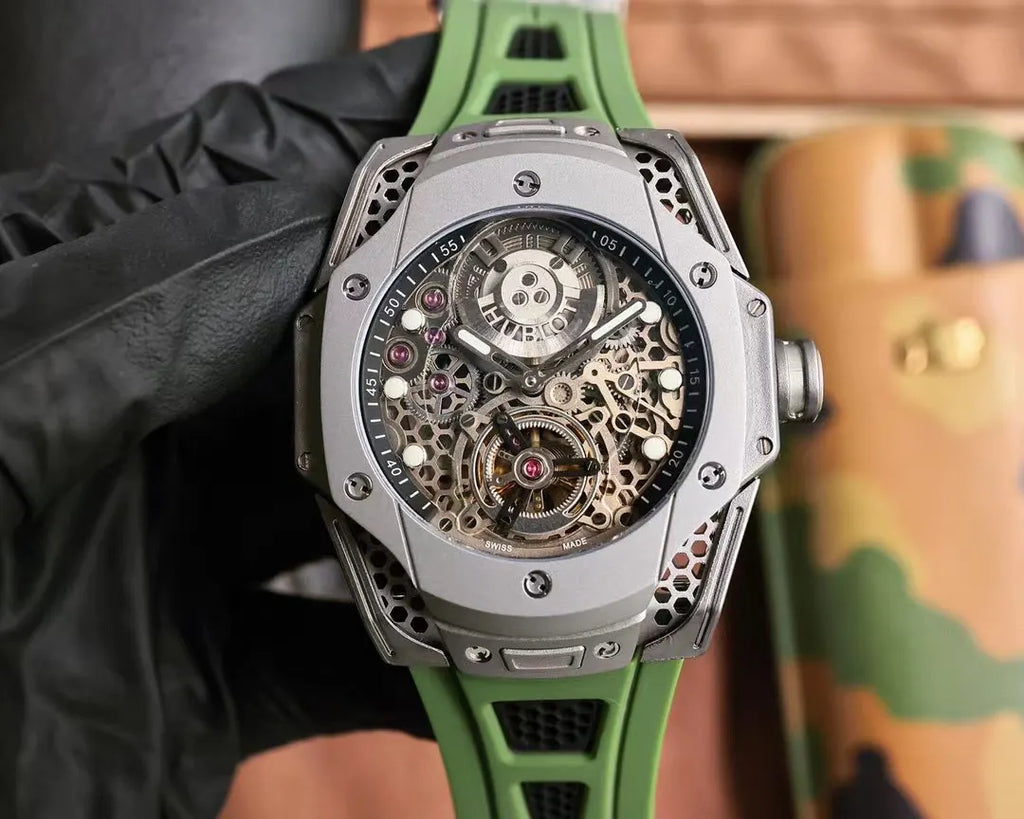 Hublot Green Titanium Skeleton