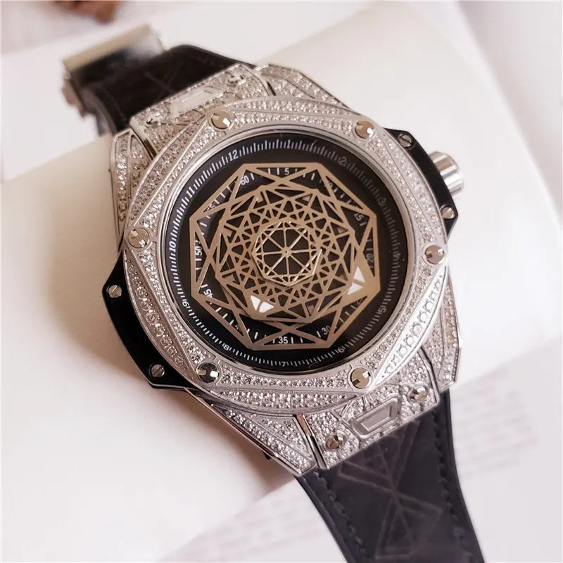 Hublot Black Dial Diamond - Hình 3