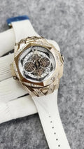 Hublot Gold Diamond White Rubber