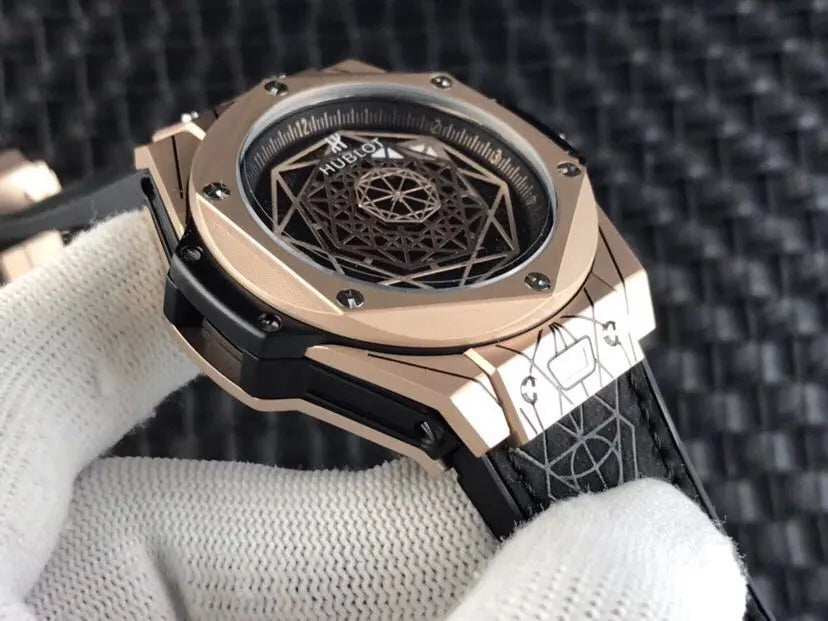 Hublot Rose Gold Green - Hình 5