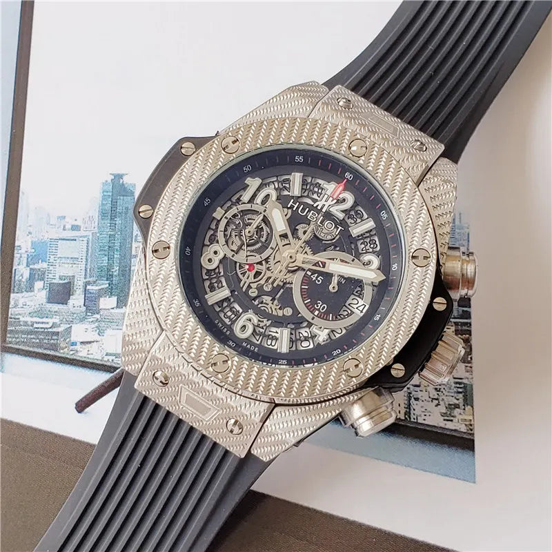 Hublot Silver Skeleton Watch
