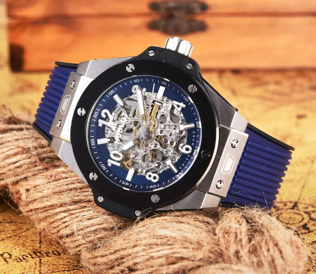 classic Hublot Black Magic Blue - Hình 4