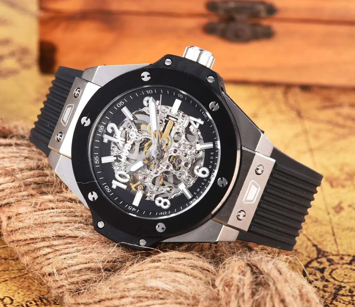 classic Hublot Black Magic Blue - Hình 7