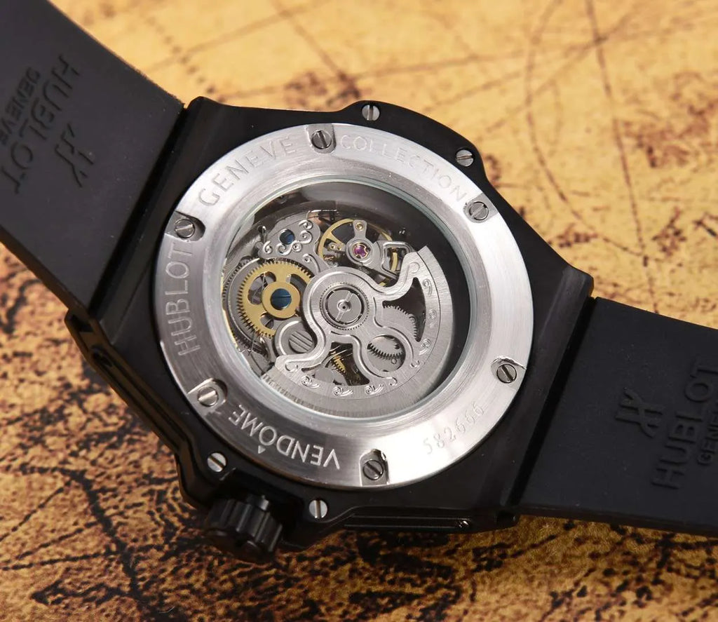 classic Hublot All Black Skeleton - Hình 4
