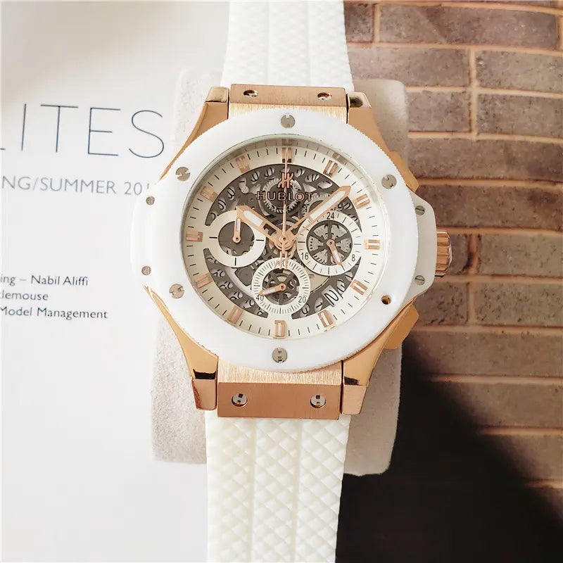 Hublot White Ceramic Rose Gold - Hình 6