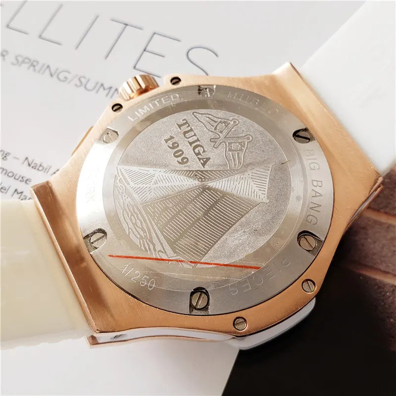 Hublot White Ceramic Rose Gold - Hình 4