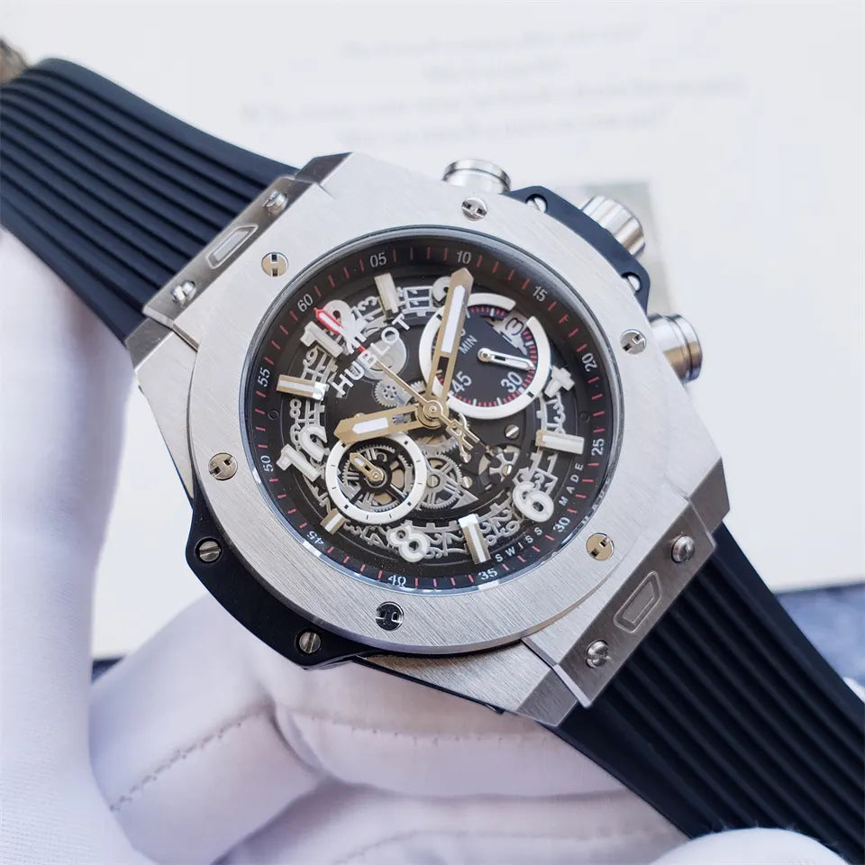Hublot Skeleton Black Rubber - Hình 2