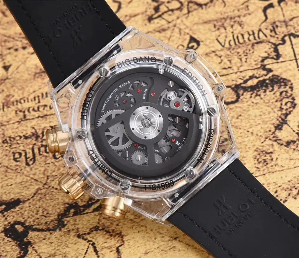 Hublot Black Transparent Skeleton - Hình 3