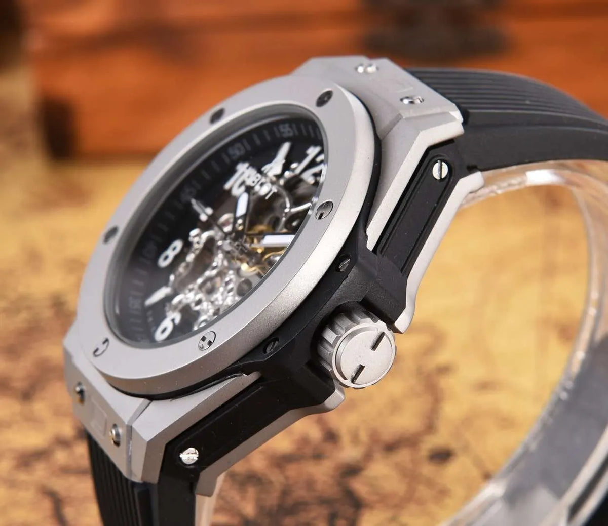 Hublot Silver Case Skeleton - Hình 3