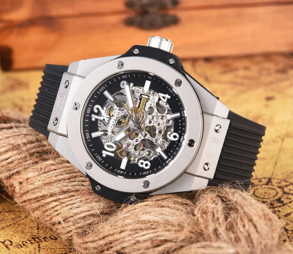 Hublot Silver Case Skeleton - Hình 5