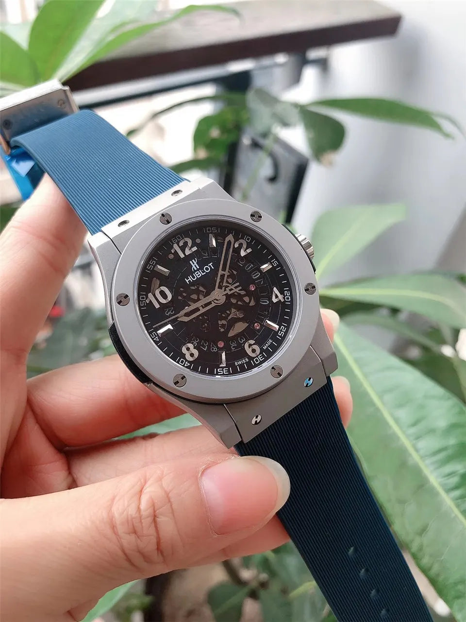 Hublot Titanium Blue Rubber