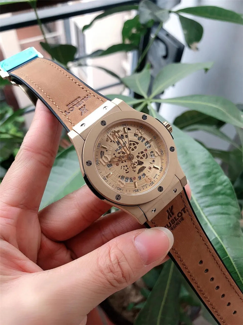 Hublot Green Alligator Skeleton - Hình 2