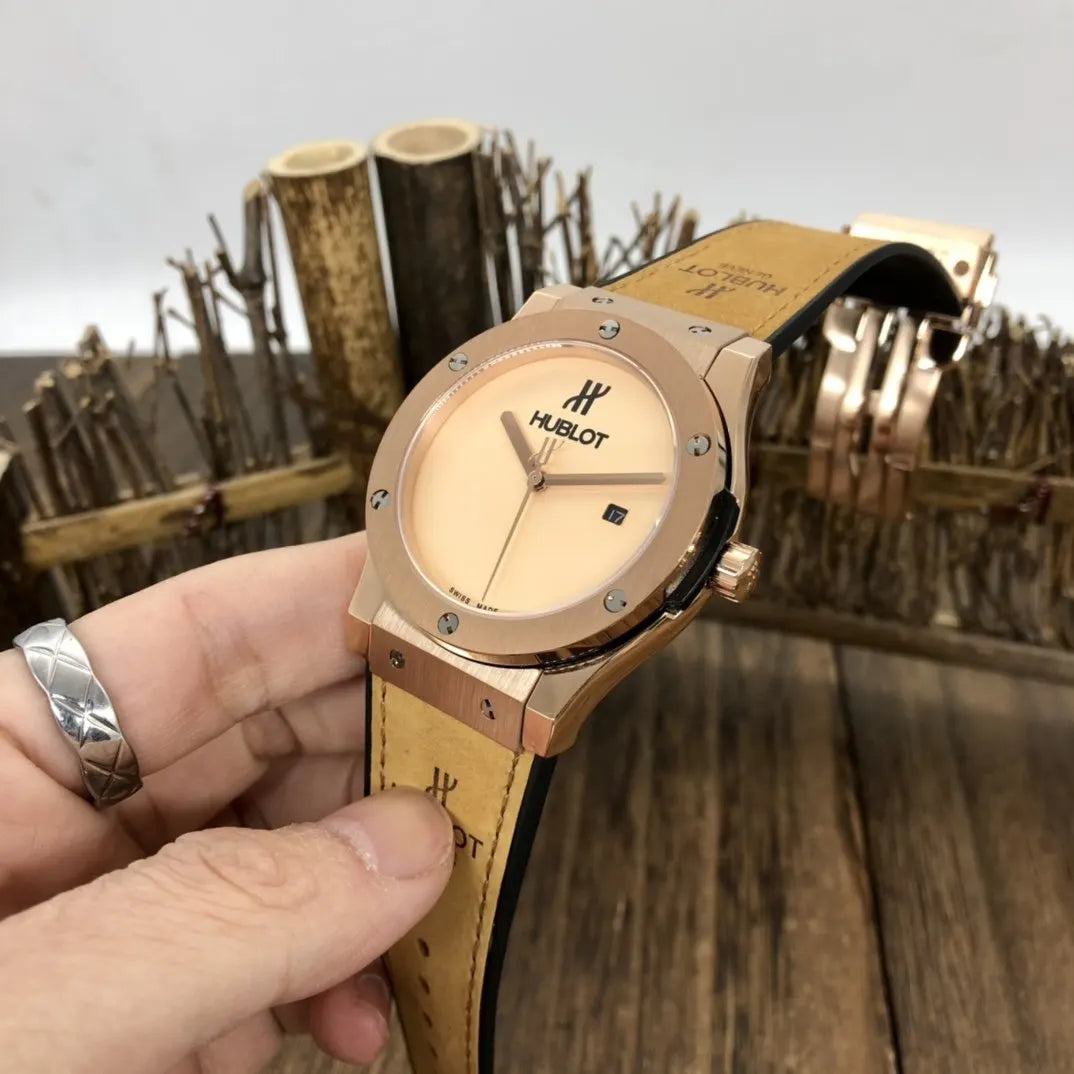 Hublot Rose Gold Beige Dial - Hình 3