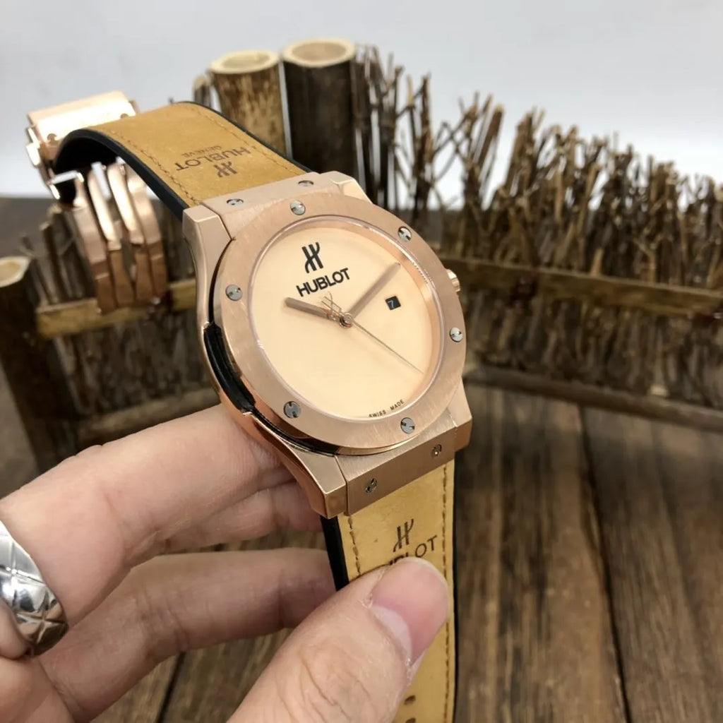 Hublot Rose Gold Beige Dial - Hình 4