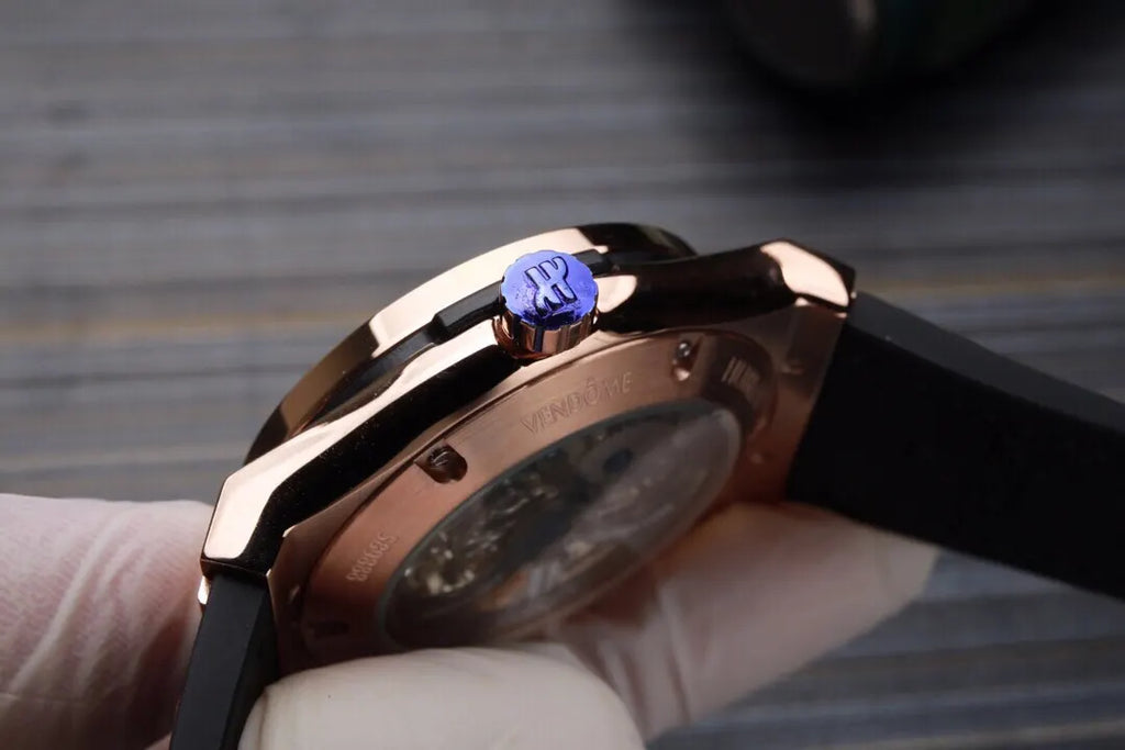 Hublot Rose Gold Diamond Skeleton - Hình 2