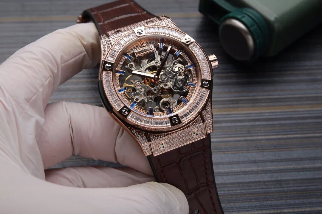 Hublot Rose Gold Diamond Skeleton