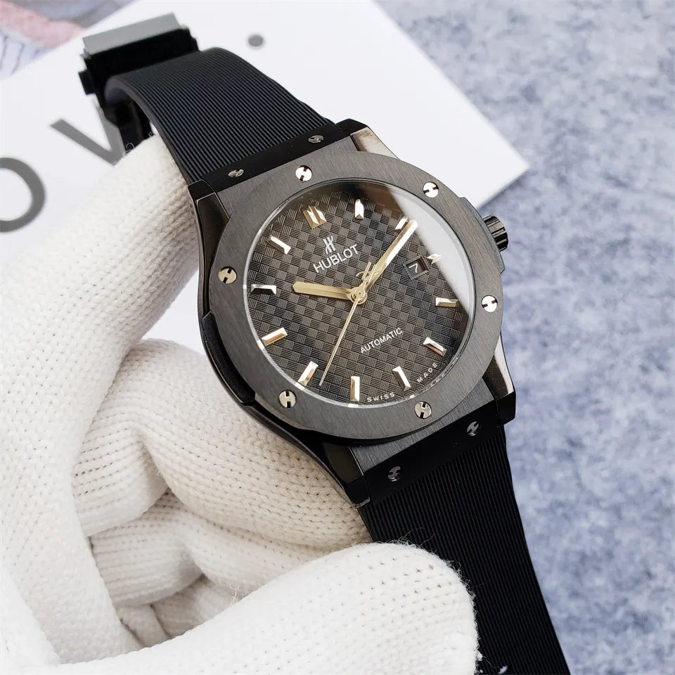 Hublot Black Rubber Watch - Hình 5