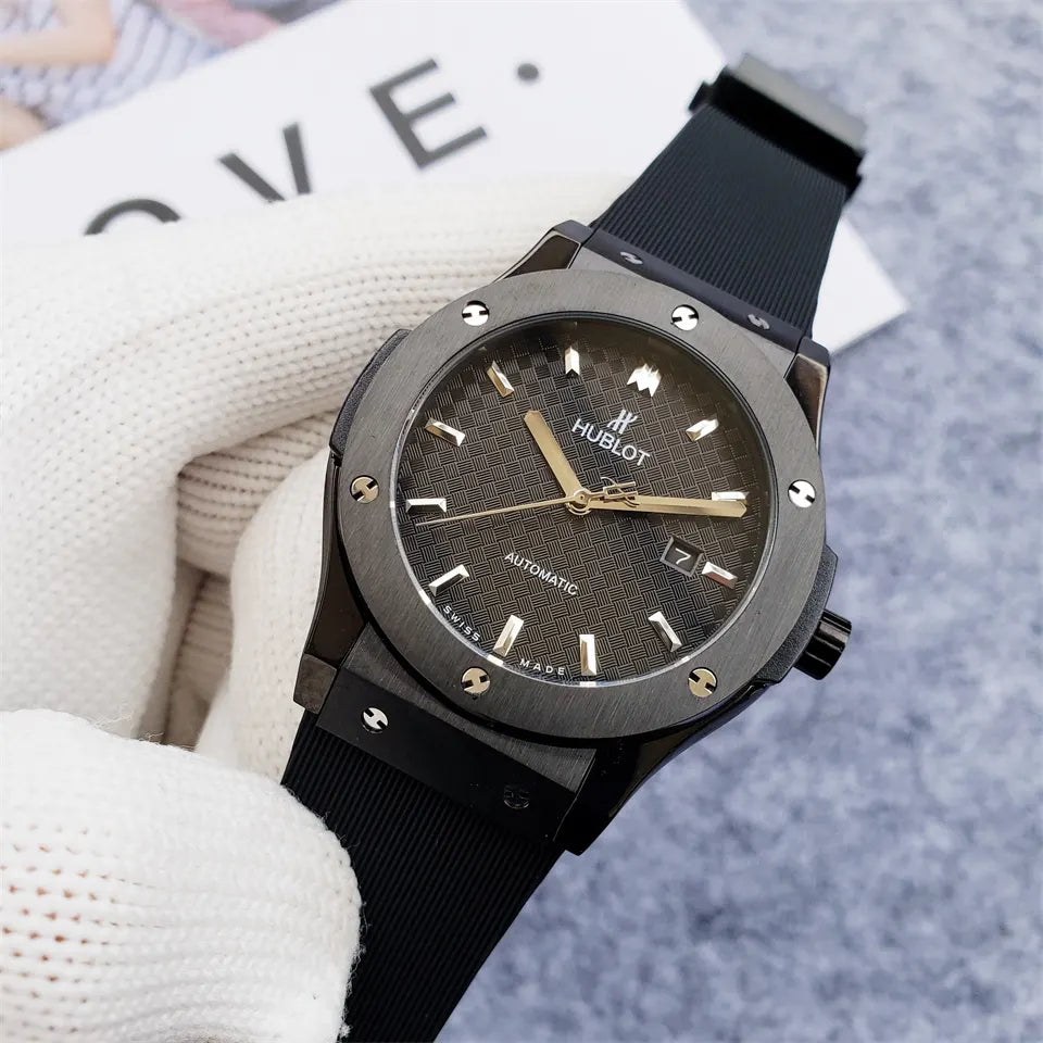 Hublot Black Rubber Watch - Hình 4