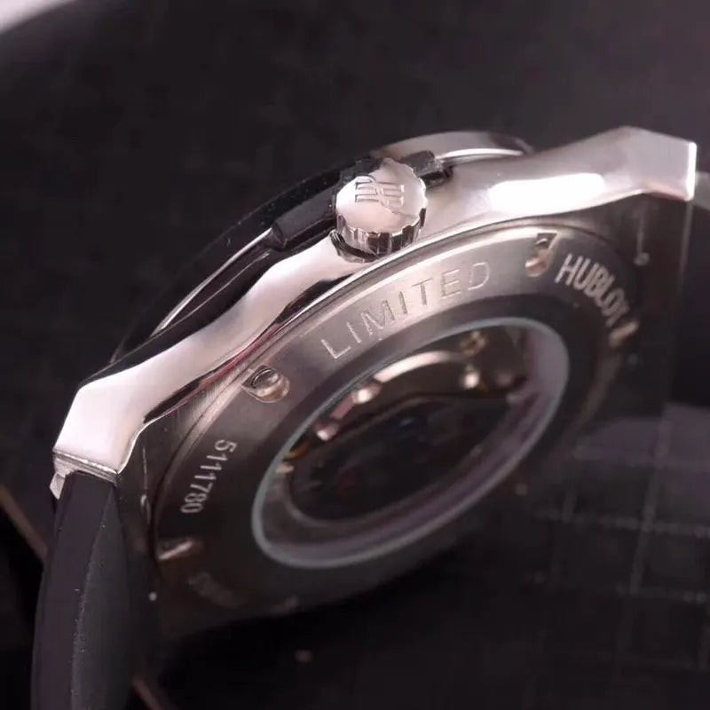 Hublot Black Dial Diamond Bezel - Hình 2