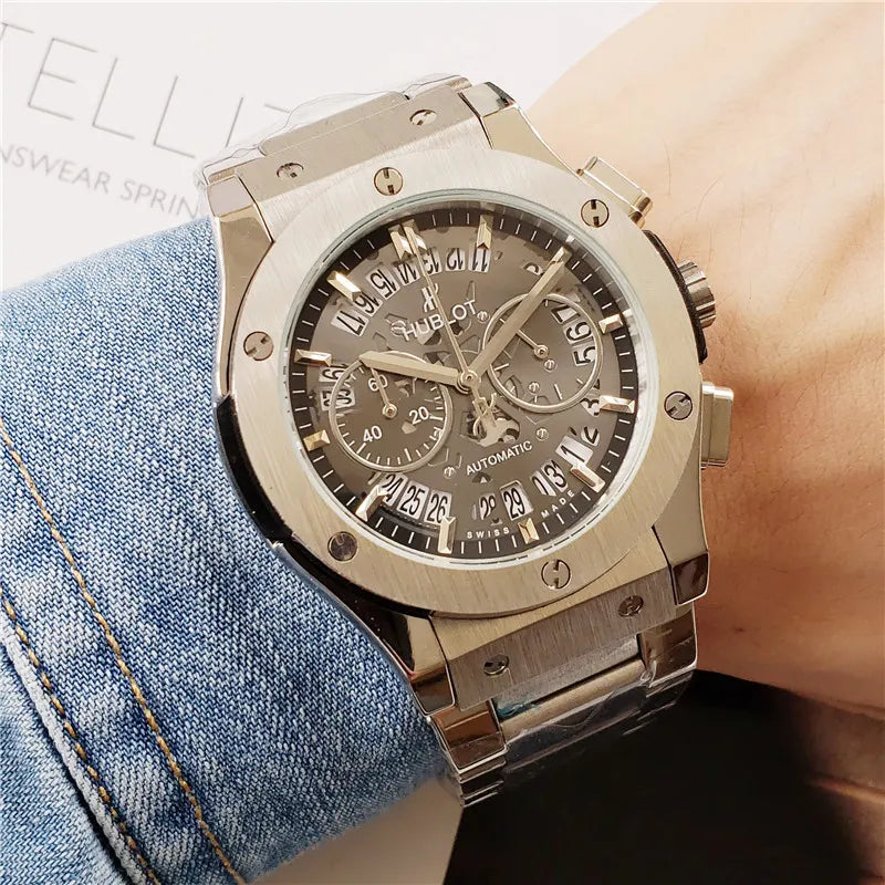 Hublot Grey Skeleton Steel - Hình 6