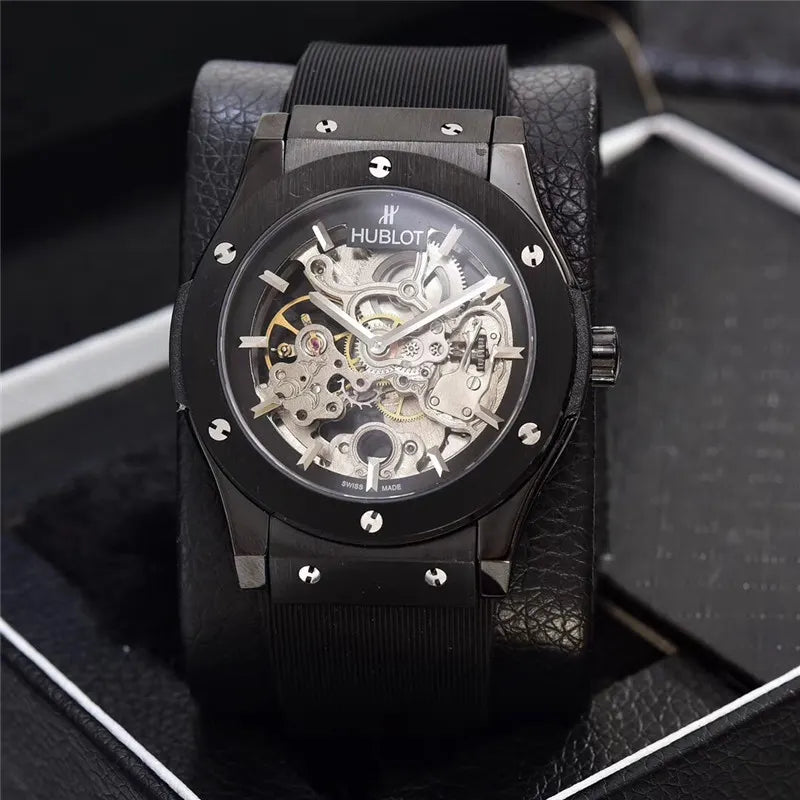 rubber Hublot Black Ceramic Skeleton