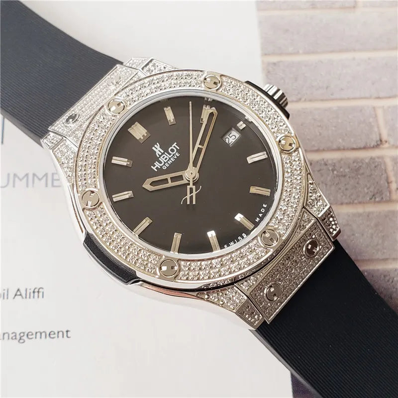 Hublot Diamond Bezel Black - Hình 3