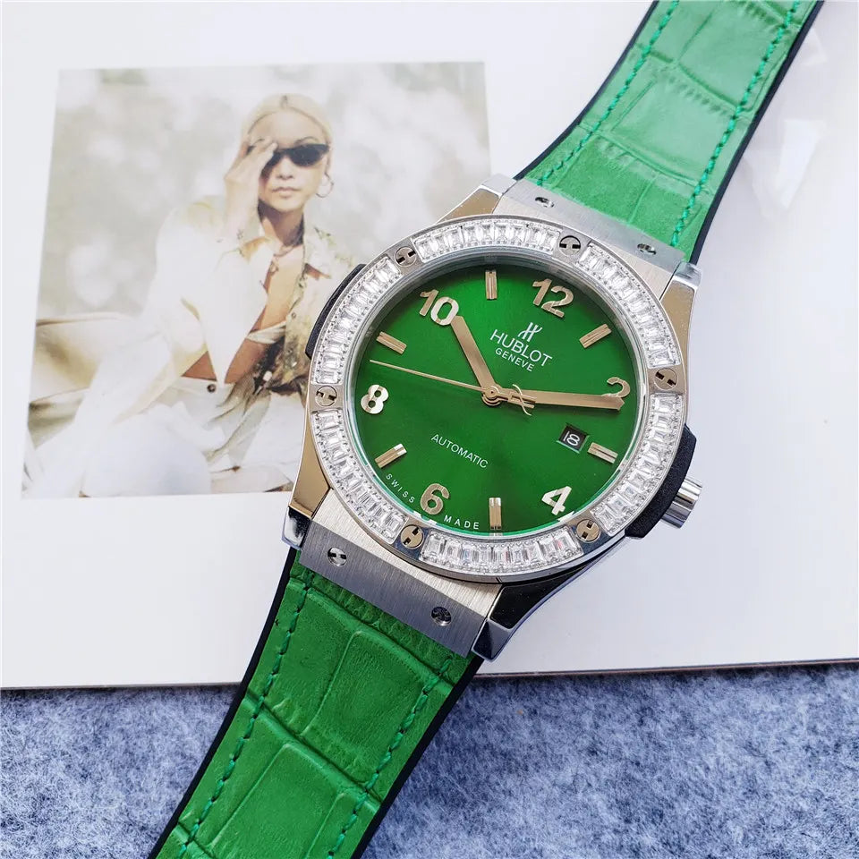 Hublot Green Dial Diamond - Hình 3