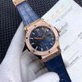 case Hublot Blue Alligator Rose Gold