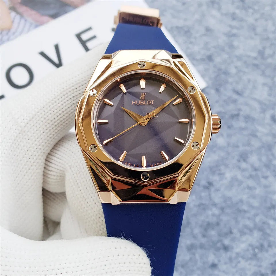 classic Hublot Rose Gold Blue