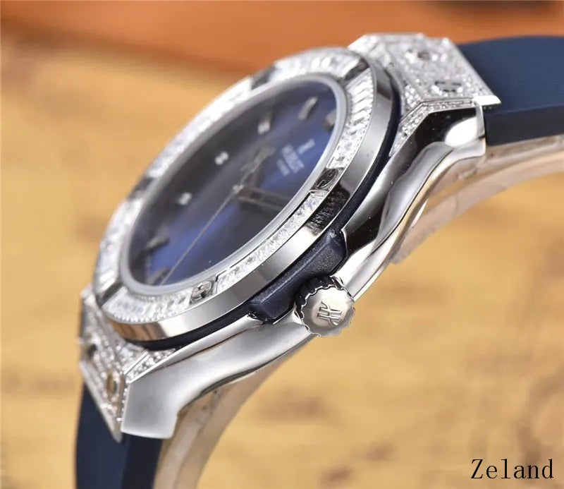 Hublot Blue Diamond Watch - Hình 4