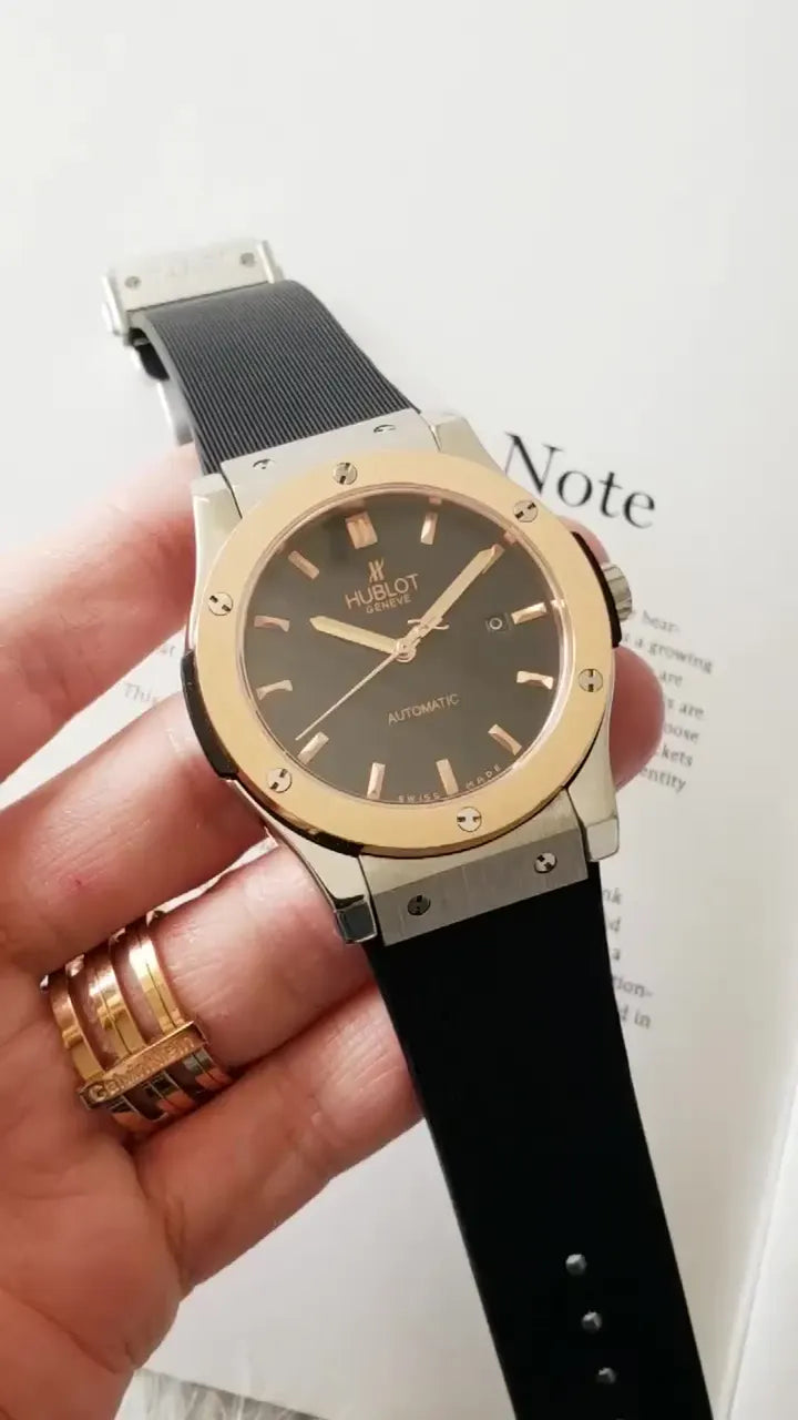 Hublot Black Gold Rubber Strap