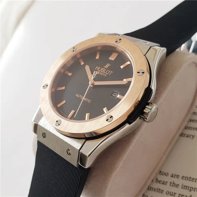Hublot Black Gold Rubber Strap - Hình 7
