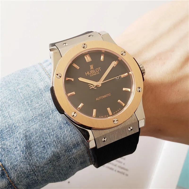 Hublot Black Gold Rubber Strap - Hình 3