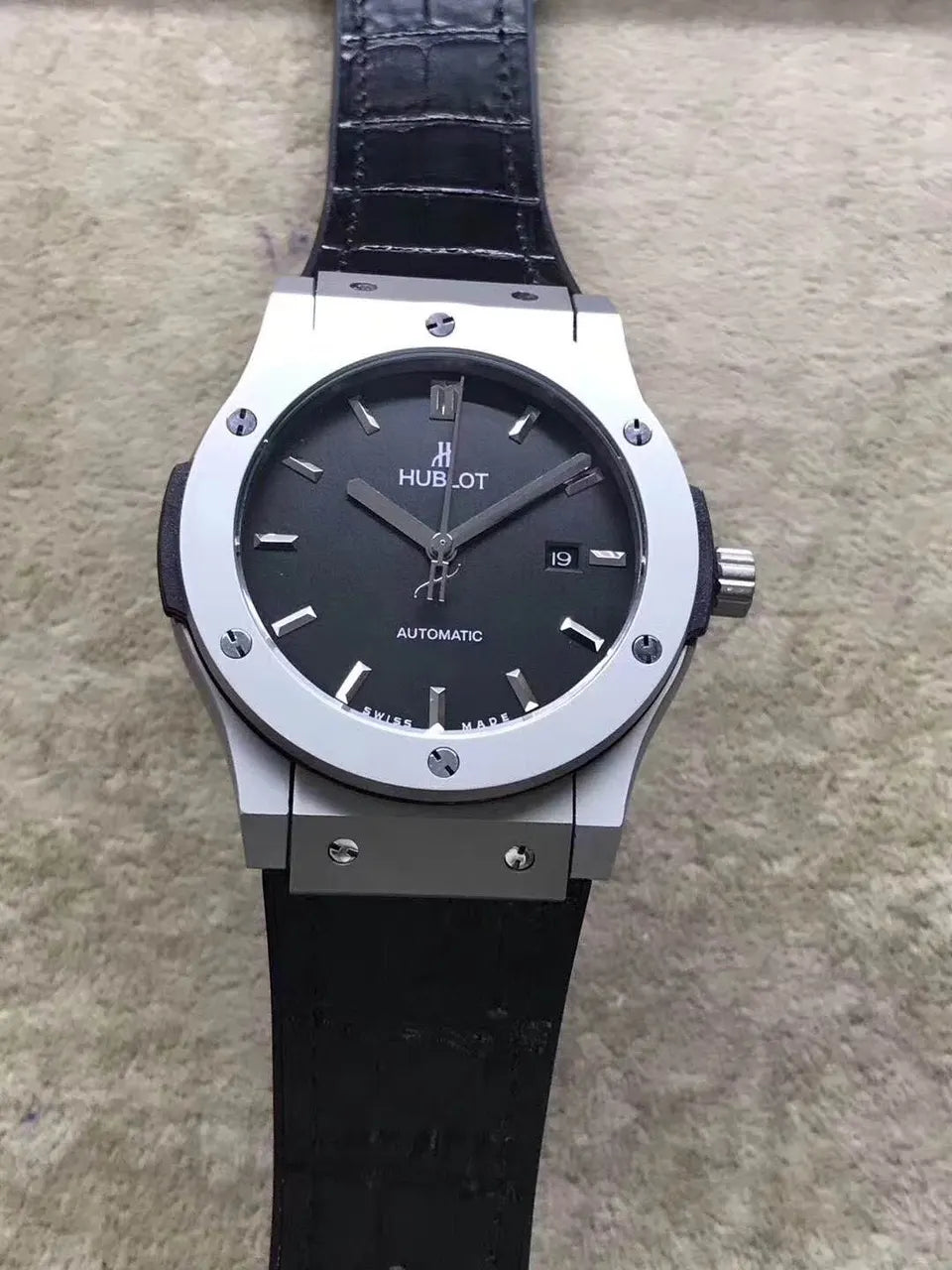 Hublot Classic Fusion Black Dial steel - Hình 5