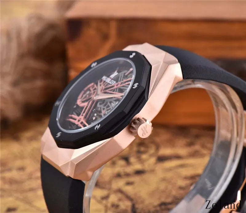 Hublot Rose Gold Diamond Faceted - Hình 2